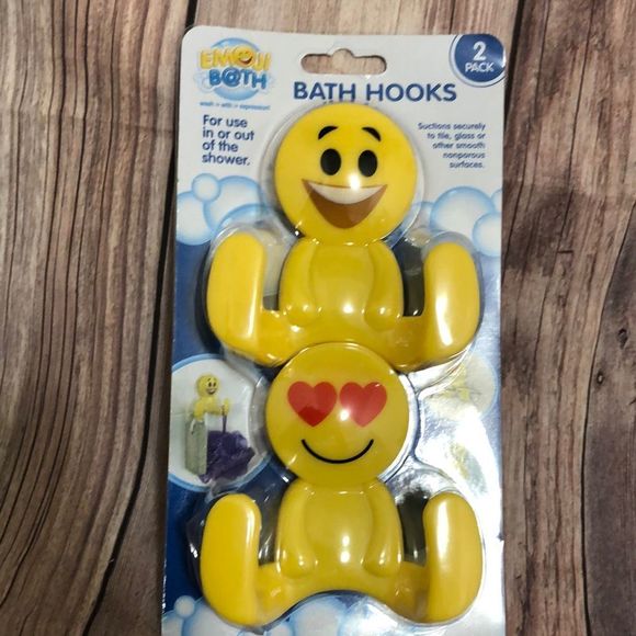 NWT Emoji bath hooks- 2 pack - Picture 1 of 7